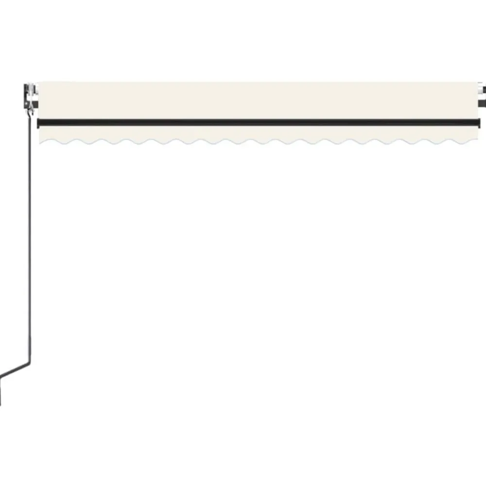 New FinePRICE Automaattisesti sisäänkelattava markiisi 350x250 cm kerma