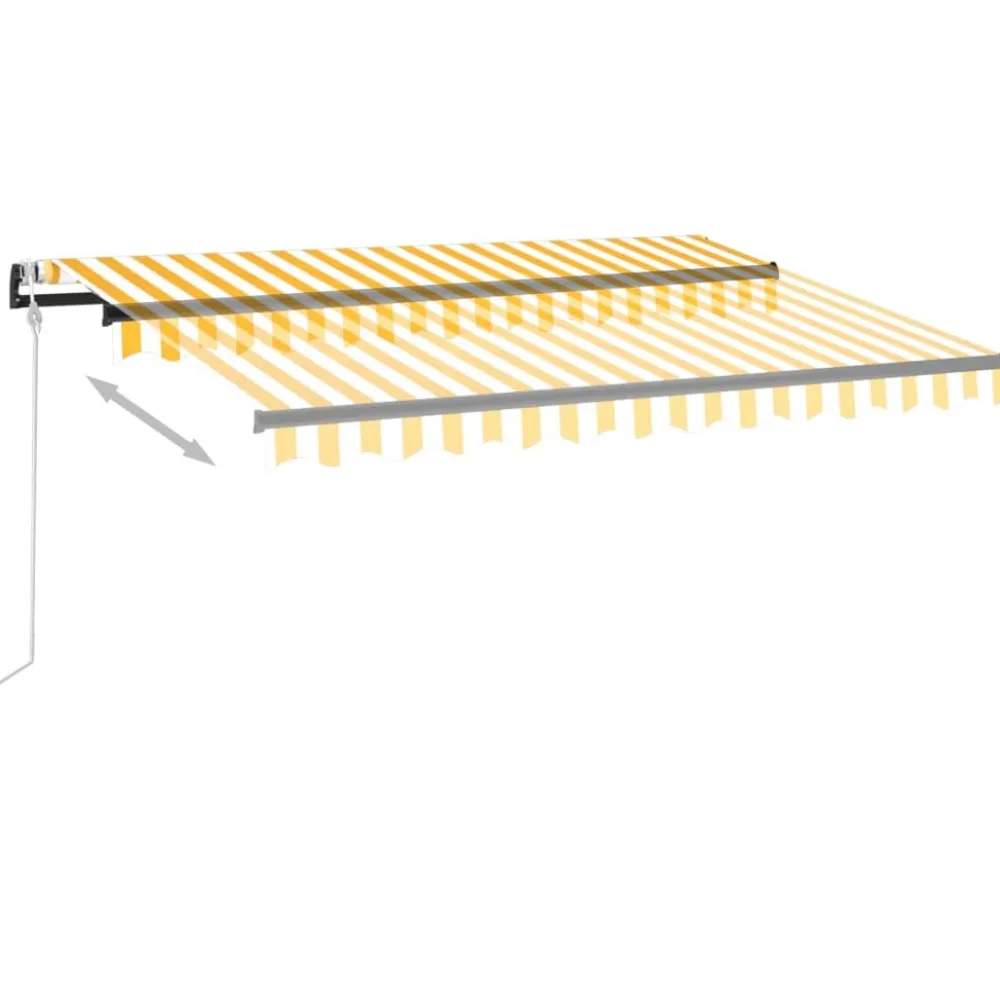 New FinePRICE Automaattisesti sisäänkelattava markiisi 350x250 cm kerma