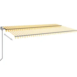 New FinePRICE Automaattisesti sisäänkelattava markiisi 350x250 cm kerma