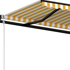 New FinePRICE Automaattisesti sisäänkelattava markiisi 350x250 cm kerma