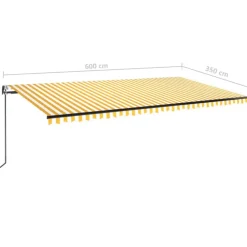 New FinePRICE Automaattisesti sisäänkelattava markiisi 350x250 cm kerma