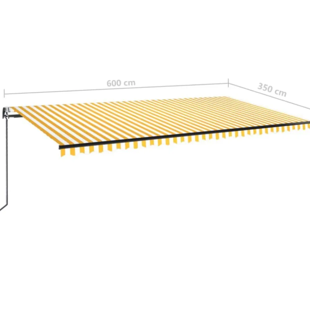 New FinePRICE Automaattisesti sisäänkelattava markiisi 350x250 cm kerma