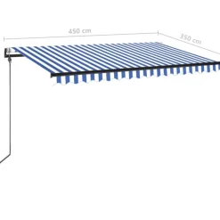 New FinePRICE Automaattisesti sisäänkelattava markiisi 350x250 cm kerma