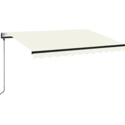 New FinePRICE Automaattisesti sisäänkelattava markiisi 350x250 cm kerma