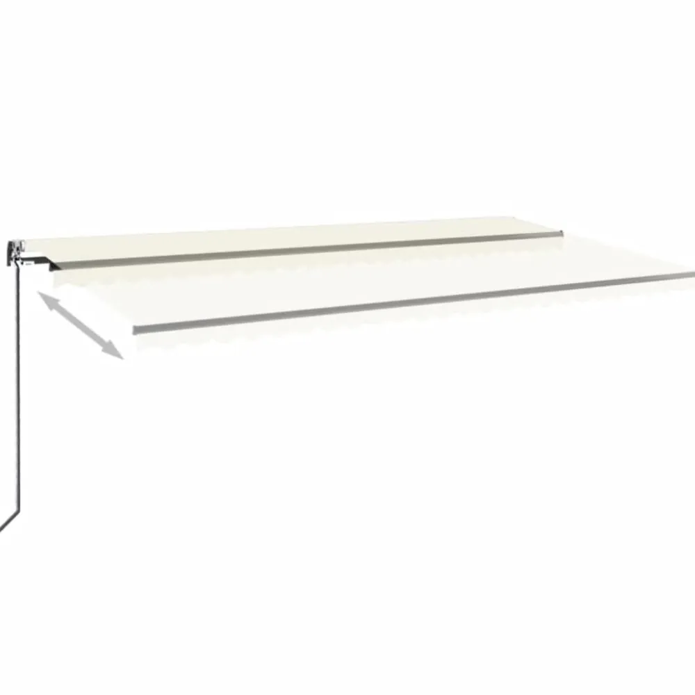 New FinePRICE Automaattisesti sisäänkelattava markiisi 350x250 cm kerma