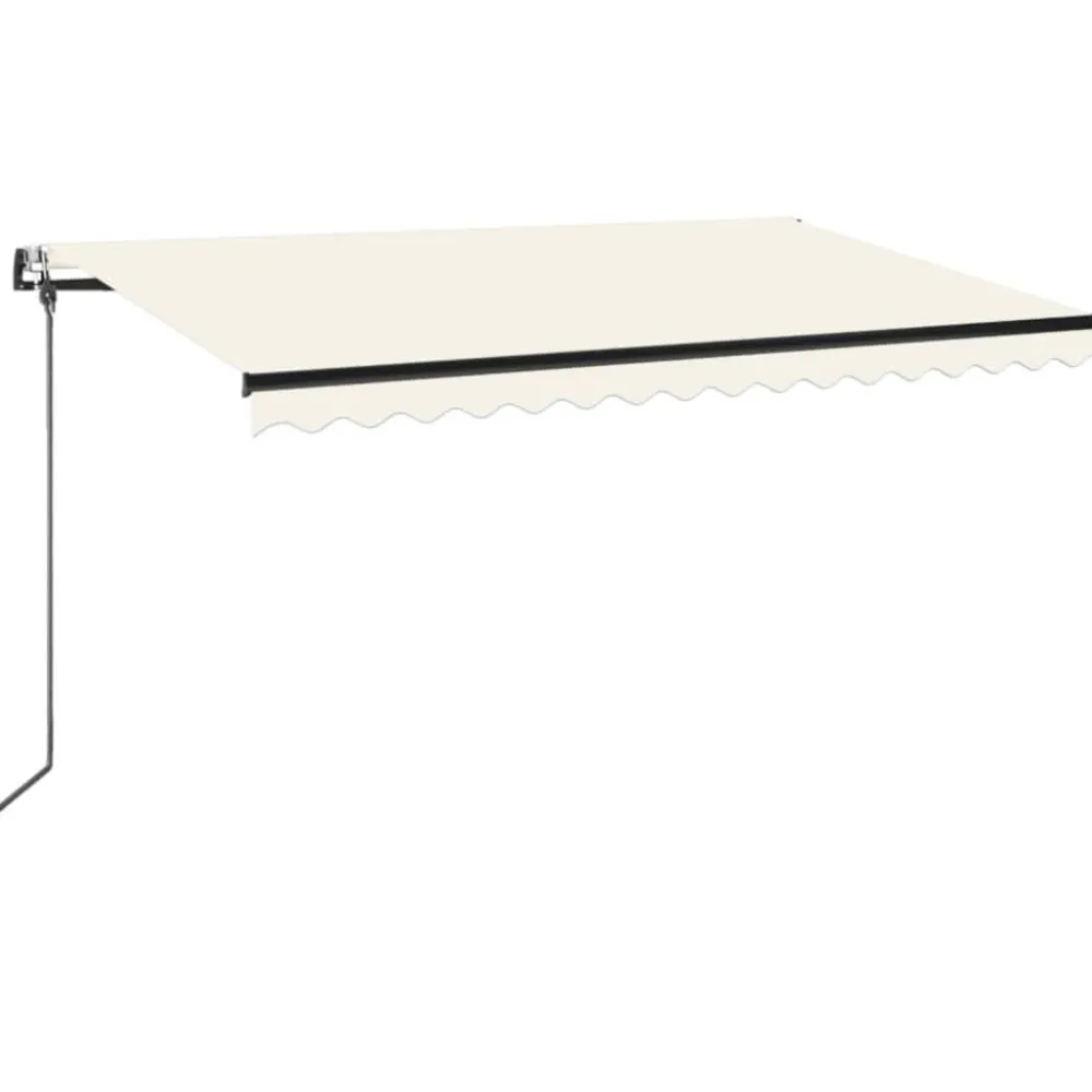 New FinePRICE Automaattisesti sisäänkelattava markiisi 350x250 cm kerma