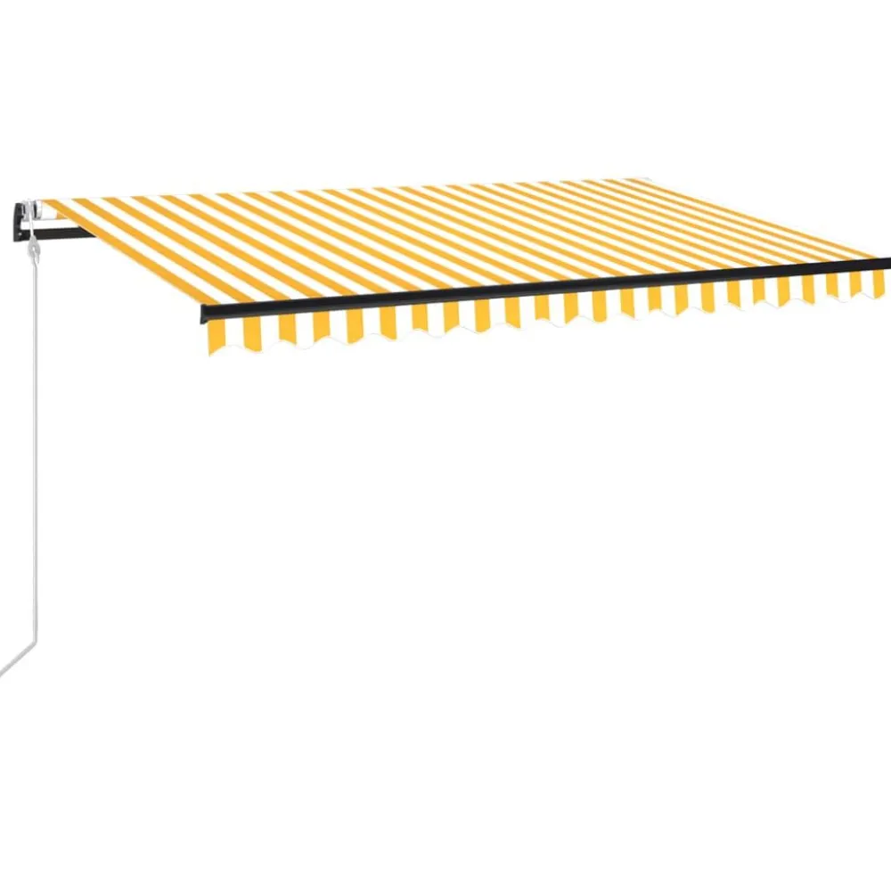 New FinePRICE Automaattisesti sisäänkelattava markiisi 350x250 cm kerma