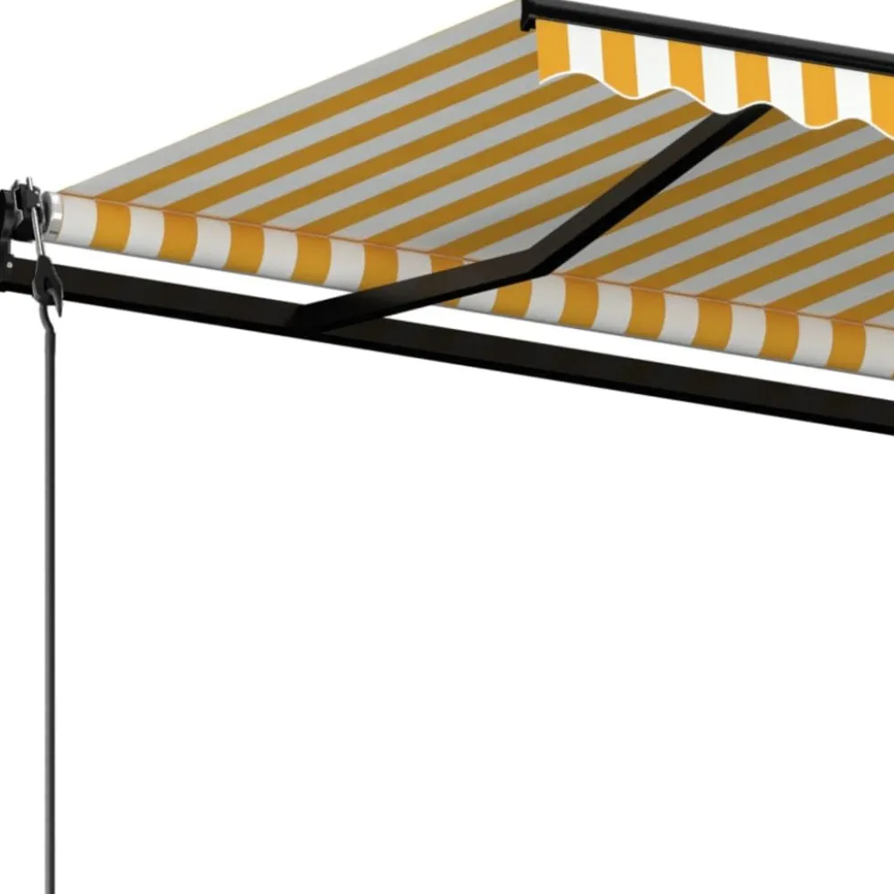 New FinePRICE Automaattisesti sisäänkelattava markiisi 350x250 cm kerma