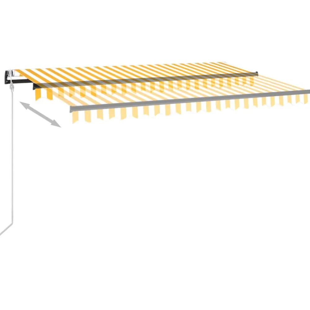 New FinePRICE Automaattisesti sisäänkelattava markiisi 350x250 cm kerma