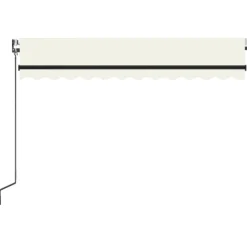 New FinePRICE Automaattisesti sisäänkelattava markiisi 350x250 cm kerma