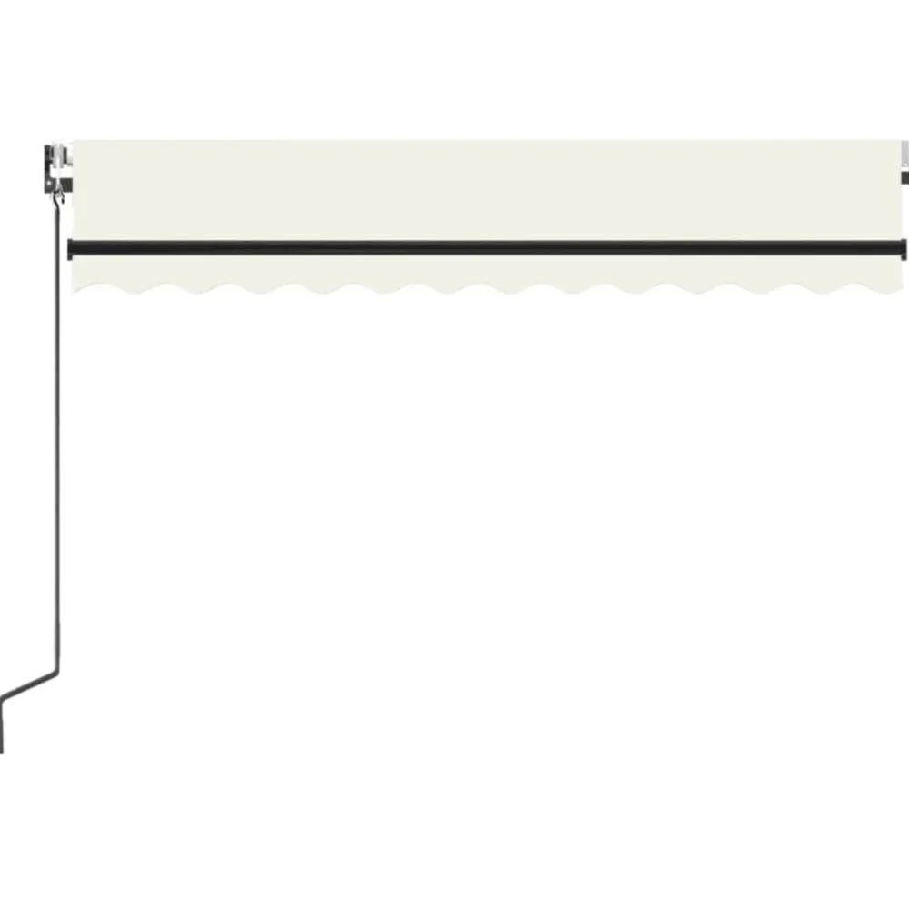 New FinePRICE Automaattisesti sisäänkelattava markiisi 350x250 cm kerma
