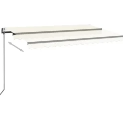 New FinePRICE Automaattisesti sisäänkelattava markiisi 350x250 cm kerma