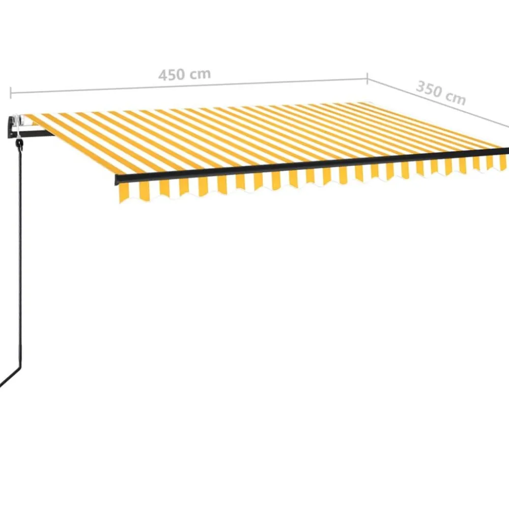 New FinePRICE Automaattisesti sisäänkelattava markiisi 350x250 cm kerma