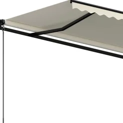 New FinePRICE Automaattisesti sisäänkelattava markiisi 350x250 cm kerma