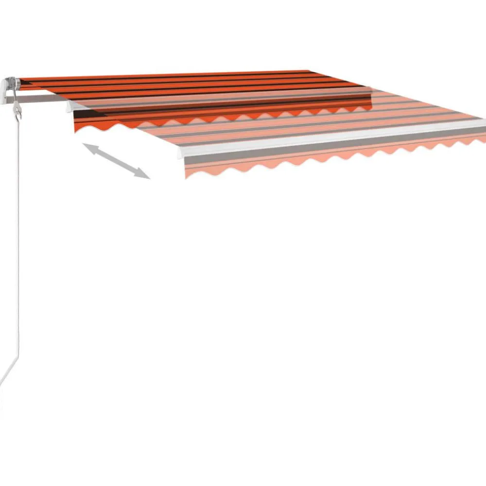 FinePRICE Automaattisesti sisäänkelattava markiisi 300x250cm sinivalk.