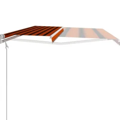 FinePRICE Automaattisesti sisäänkelattava markiisi 300x250cm sinivalk.