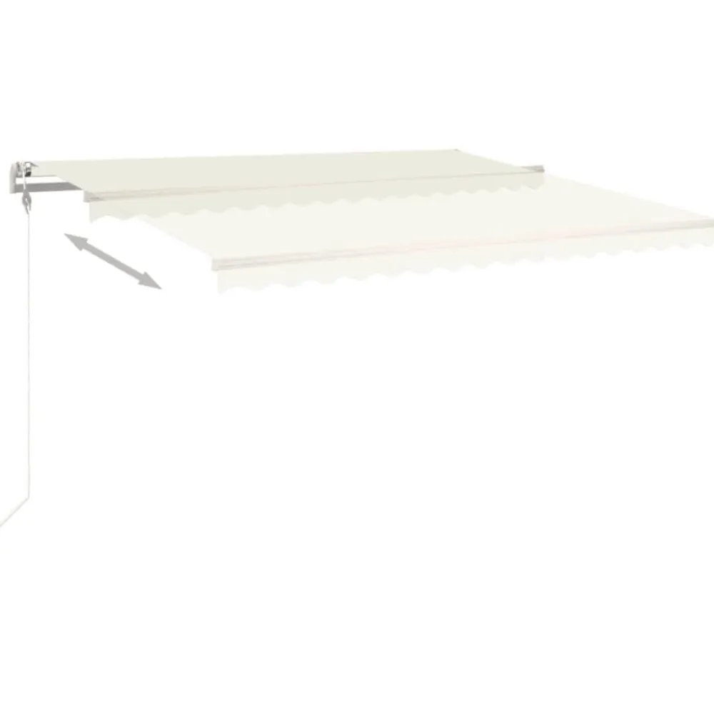 FinePRICE Automaattisesti sisäänkelattava markiisi 300x250cm sinivalk.
