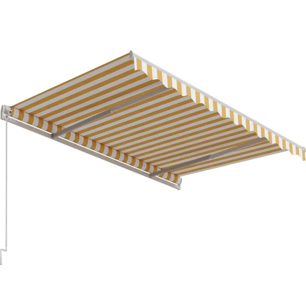 FinePRICE Automaattisesti sisäänkelattava markiisi 300x250cm sinivalk.