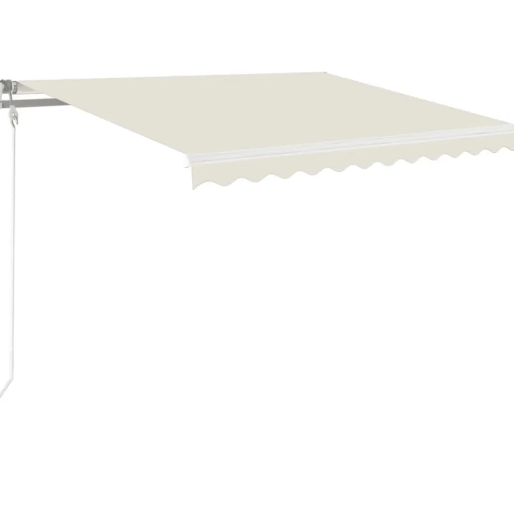 FinePRICE Automaattisesti sisäänkelattava markiisi 300x250cm sinivalk.
