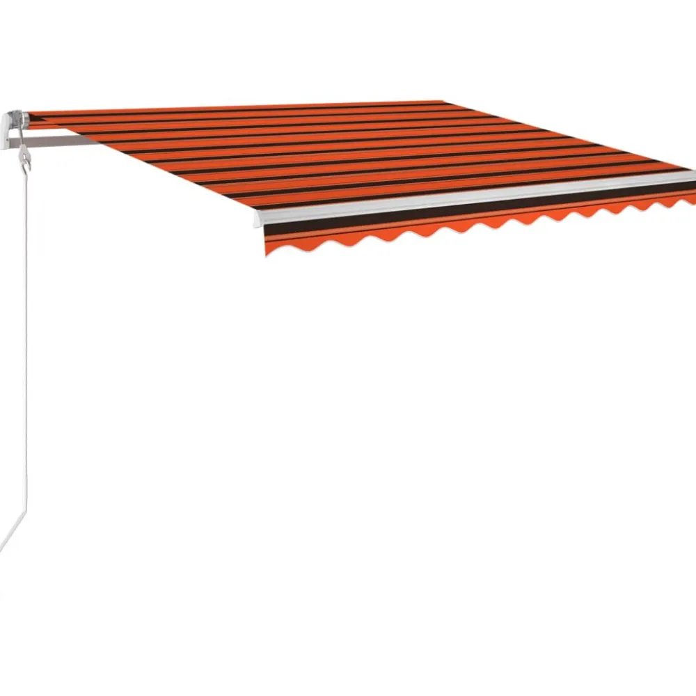FinePRICE Automaattisesti sisäänkelattava markiisi 300x250cm sinivalk.
