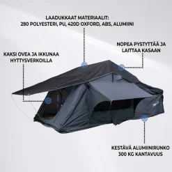Trekker Auton kattoteltta Cabin L, eri värejä