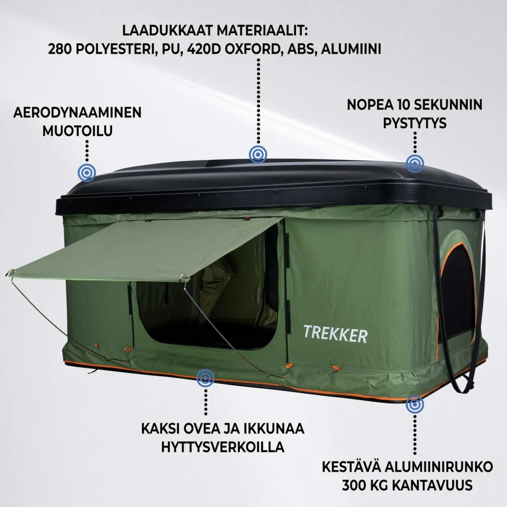 Best Trekker Auton kattoteltta Hut M, eri värejä