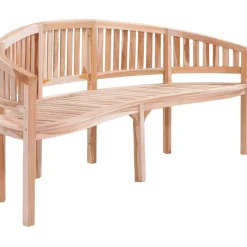 Online FinePRICE Banaanin muotoinen penkki 200 cm täysi tiikki