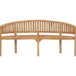 New FinePRICE Banaanin muotoinen penkki 180 cm täysi tiikki