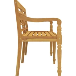 Online FinePRICE Batavia-penkki 150 cm, tiikkiä Ruskea