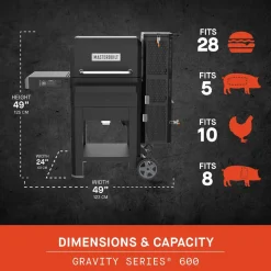 Outlet Masterbuilt BBQ-hiiligrilli/savustin Gravity Series 600, digitaalinen, wifi-ohjattava