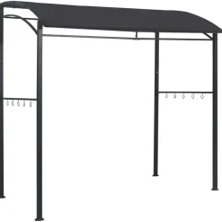 Sale FinePRICE Bbq-huvimaja 215x150x220 cm antrasiitti teräs