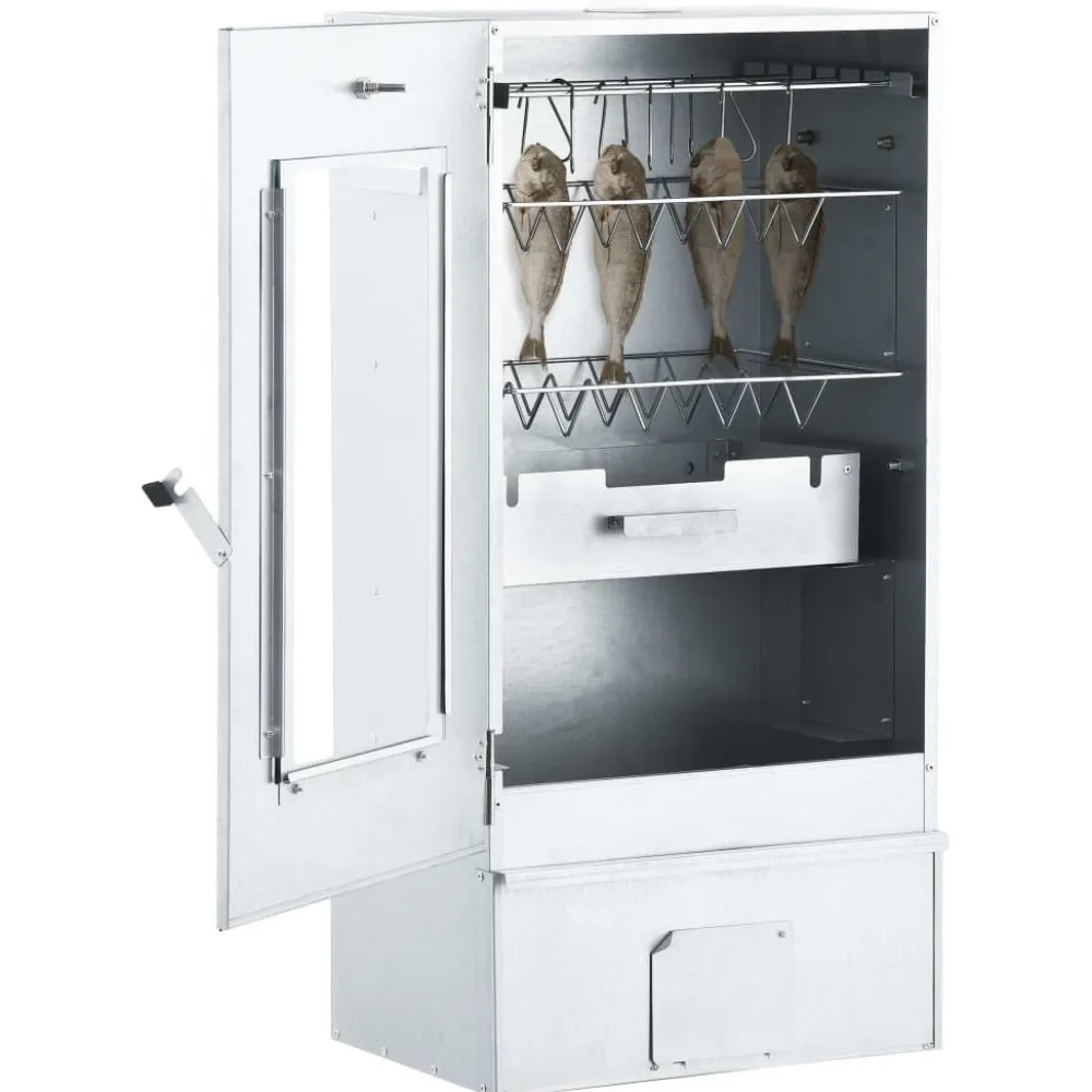 Outlet FinePRICE BBQ-uunisavustin ja 1 kg puulastuja 44,5 x 29 x 83 cm