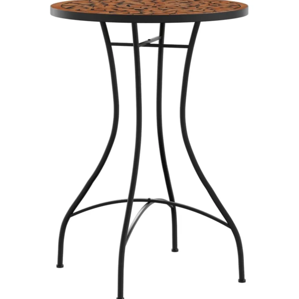 Hot FinePRICE bistropöytäsarja Mosaiikki sinivalkoinen rauta ja keramiikka (16353)
