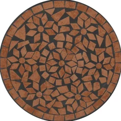 Hot FinePRICE bistropöytäsarja Mosaiikki sinivalkoinen rauta ja keramiikka (16353)