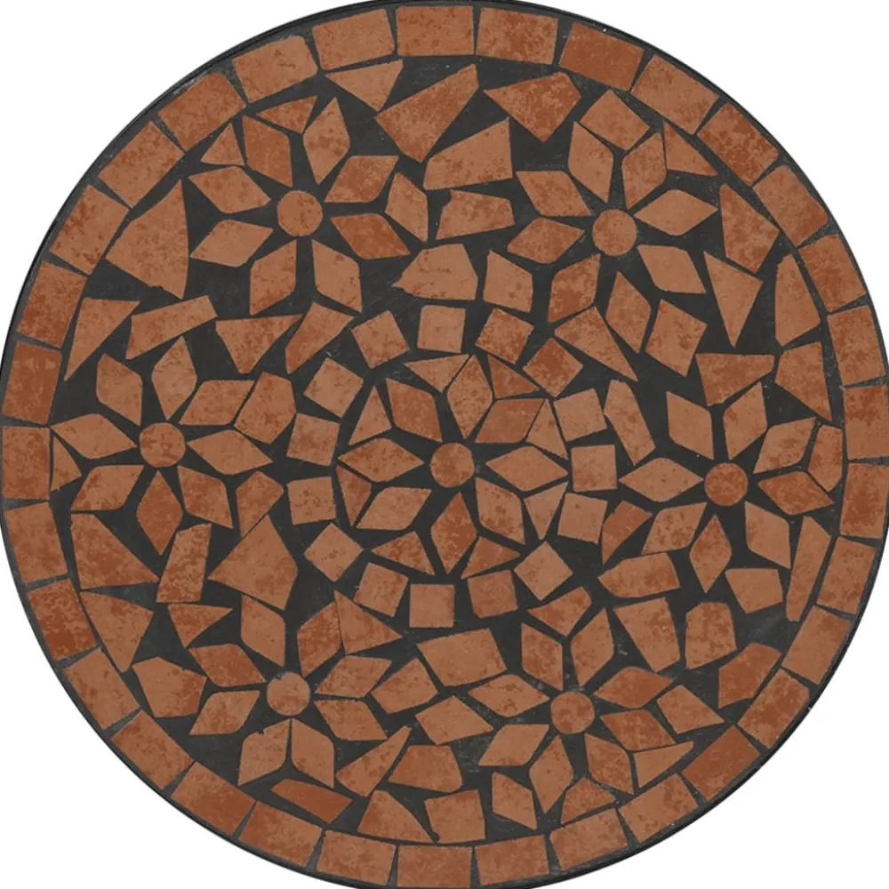 Hot FinePRICE bistropöytäsarja Mosaiikki sinivalkoinen rauta ja keramiikka (16353)