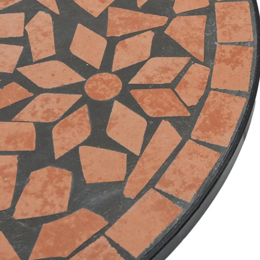 Hot FinePRICE bistropöytäsarja Mosaiikki sinivalkoinen rauta ja keramiikka (16353)