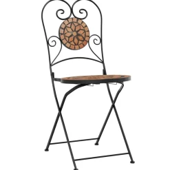 Hot FinePRICE bistropöytäsarja Mosaiikki sinivalkoinen rauta ja keramiikka (16353)