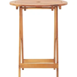 Hot FinePRICE Bistrosarja 3-osainen musta polypropeeni ja täysi akasiapuu (81793)