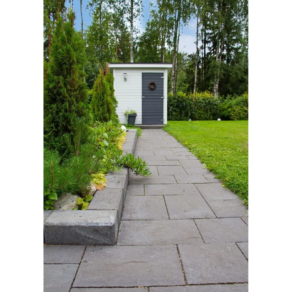Best Lakka Rakennustuotteet Citymuurikivi Lakka lohko/sileä kulma, musta 360x180x150mm