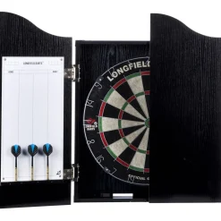 Best Longfield Darts-setti , taulu, kaappi ja tikat, musta