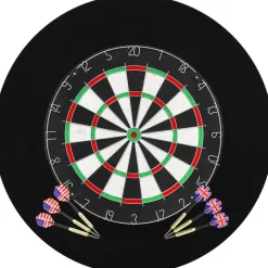 New FinePRICE Darts-taulu reunuksella ja 6 tikkaa, sisal