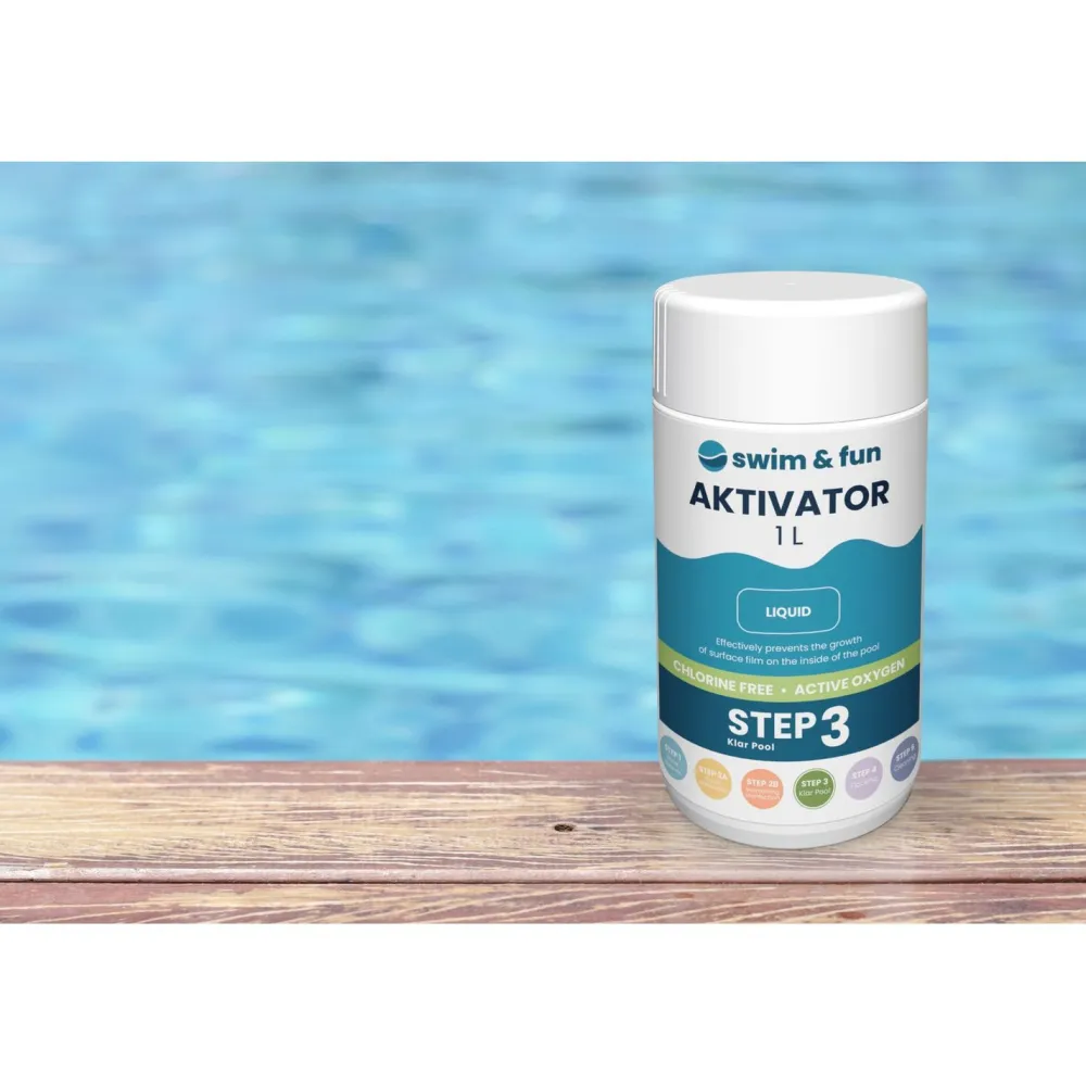 Discount Swim & Fun Desinfiointitehostin Aktivator 1 l aktiivihapelle