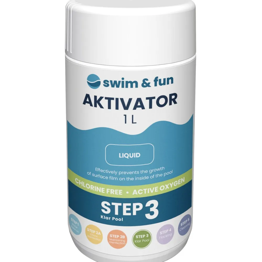 Discount Swim & Fun Desinfiointitehostin Aktivator 1 l aktiivihapelle