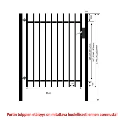 Discount AB Polar Elementtiaidan käyntiportti 900 x 1140 mm