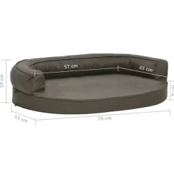 Hot FinePRICE Ergonominen koiranpeti 60x42 cm ruskea