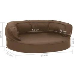 Hot FinePRICE Ergonominen koiranpeti 60x42 cm ruskea