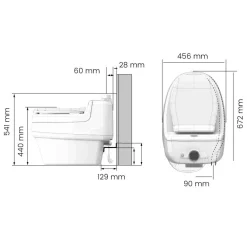 Outlet Separett Erotteleva käymälä Villa 12/230V