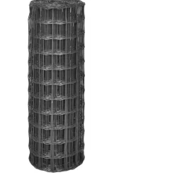 Discount FinePRICE Euro-aita, teräs, 10x1,2 m, harmaa, silmäkoko 100 x 100 mm
