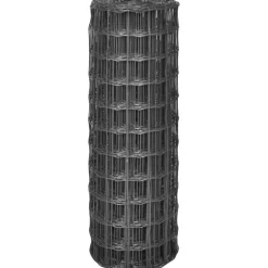 FinePRICE Euro-aita, teräs, 25x1 m, harmaa, silmäkoko 77 x 64 mm
