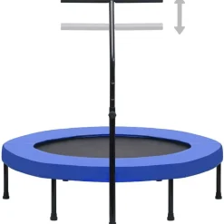 Clearance FinePRICE Fitness trampoliini kahvalla ja turvatyynyllä 122cm